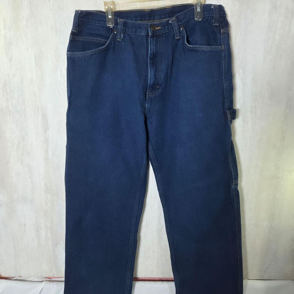 Ben Davis 776 Jeans Mens 38x27 Medium Wash Blue Denim Relaxed Carpenter